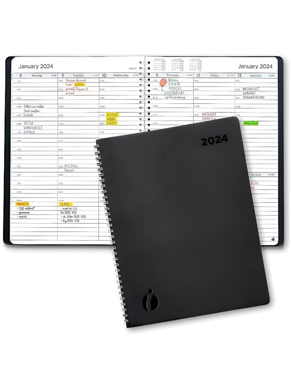 2024 Planner Weekly and Monthly – Softcover, Twin-Wire Binding 8.5 x 11